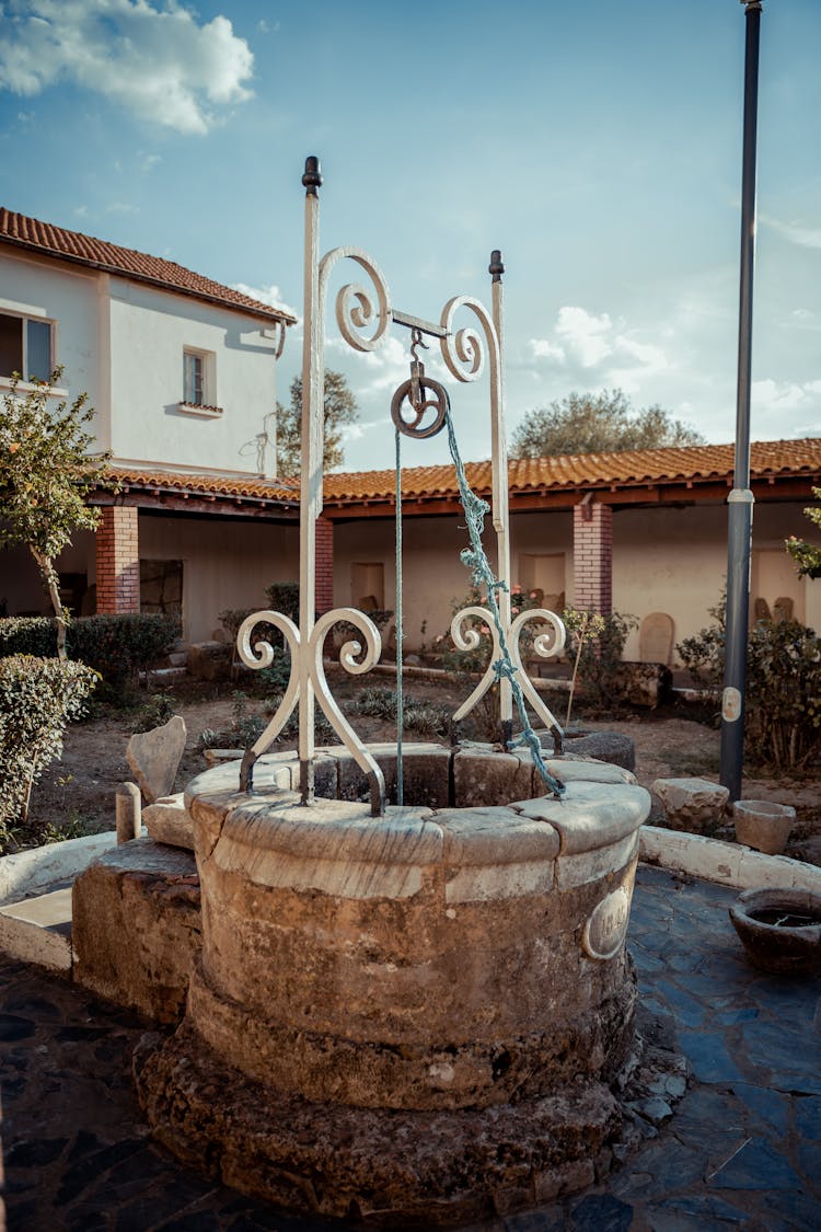 Wishing Well At A Garden