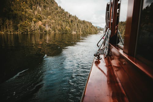 Bateau Rouge Sur Plan D'eau