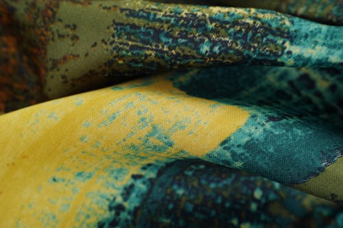 Yellow And Blue Textile