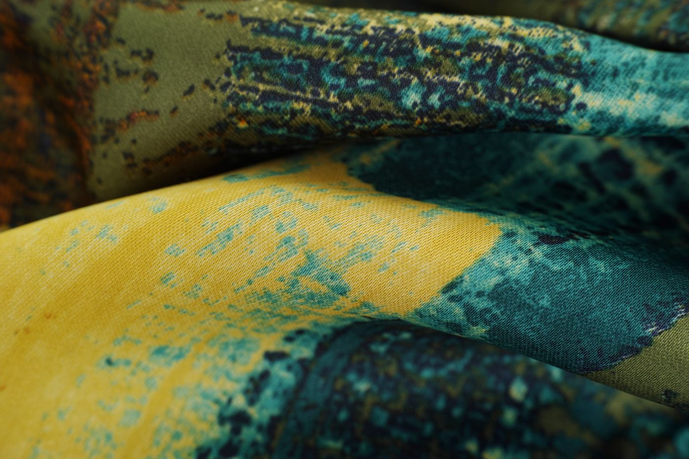 Kalamkari textile showing traditional color palette