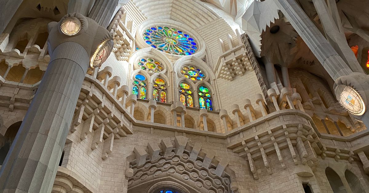 Interior Design of La Sagrada Familia Basilica in Barcelona, Spain ...