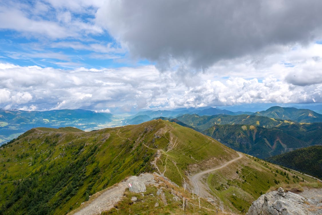 Aerial Photo Of Green Mountains