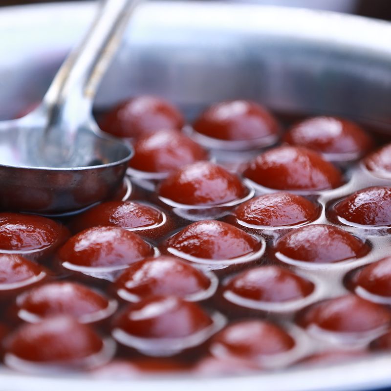Gulab Jamun Turnovers with Rose Syrup and Pistachio
