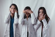 Three Women Posing in a Lab