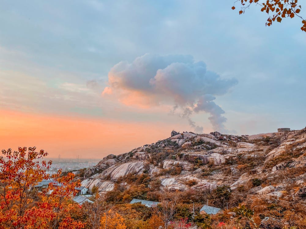 Fotobanka s bezplatnými fotkami na tému farby západu slnka, hora, jesenné farby