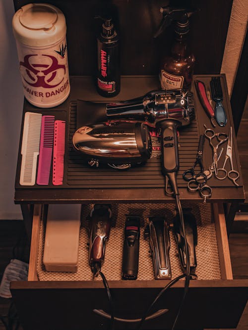 Modern salon equipment arranged for optimal client experience