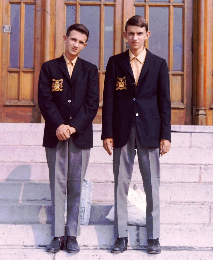 Students Standing On Steps