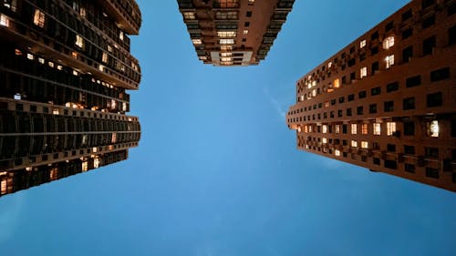 Worm's-eye View Photo of Buildings