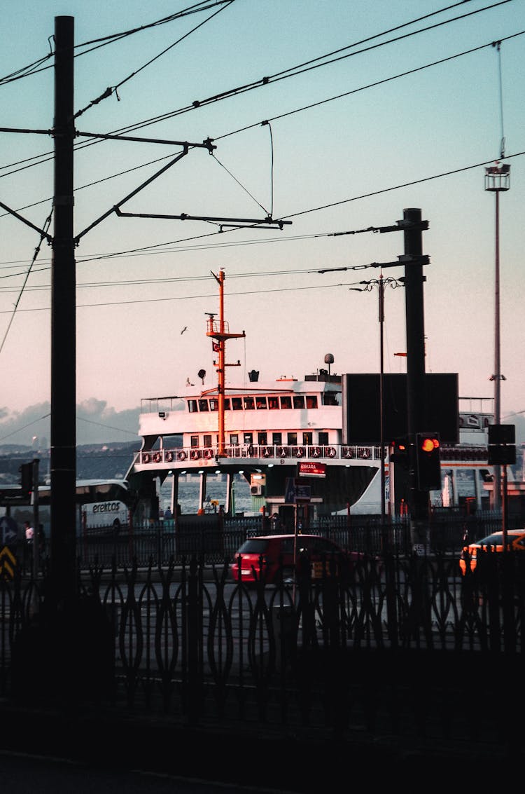 Ship Behind The Electric Lines