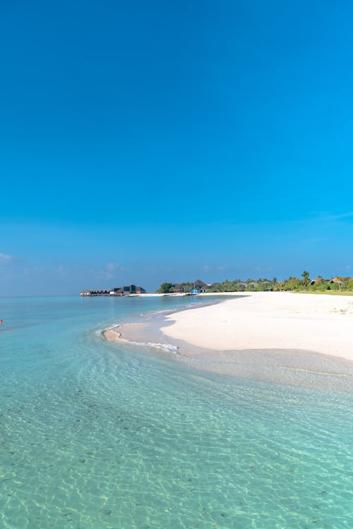 A Beautiful Beach Under the Blue Sky 