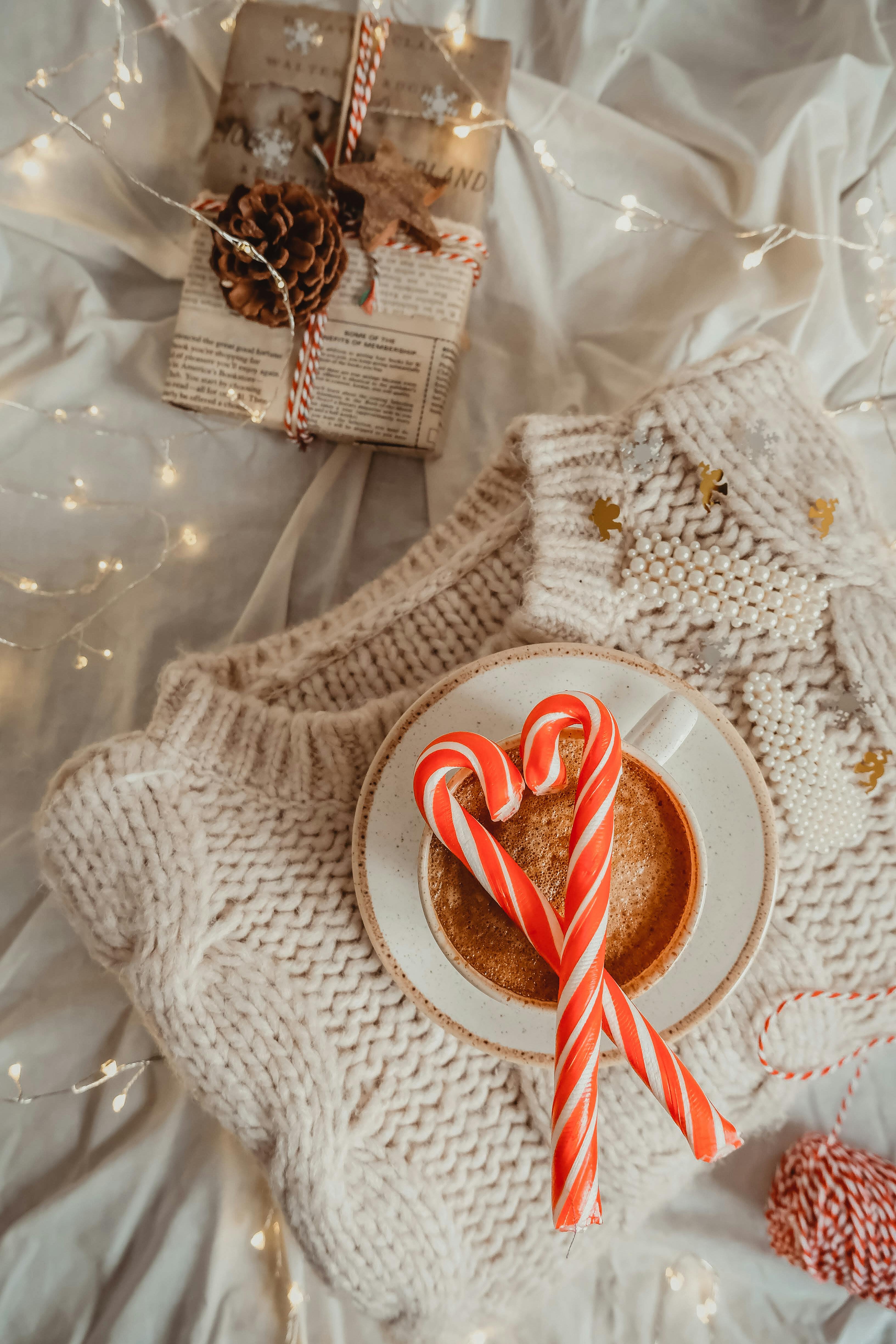 christmas still life with candies