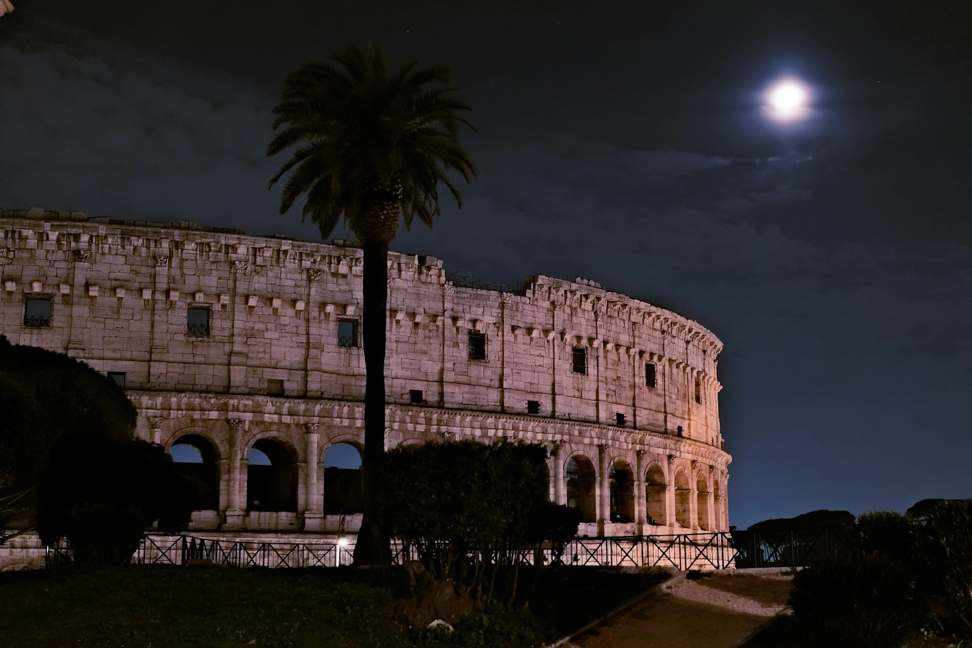 The Ancient Colosseum Amphitheater in Rome Italy