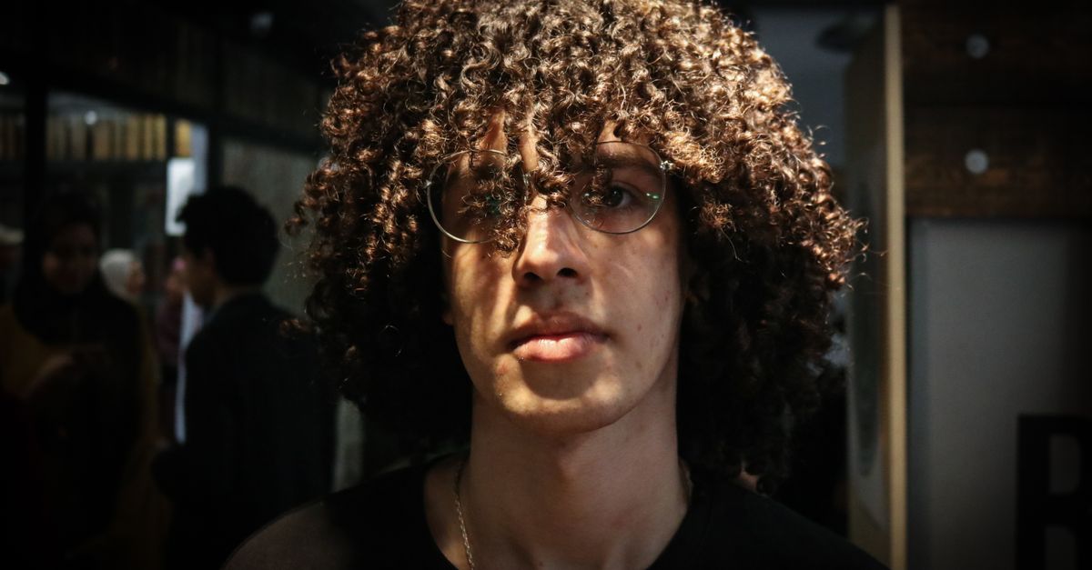 man curly hair
