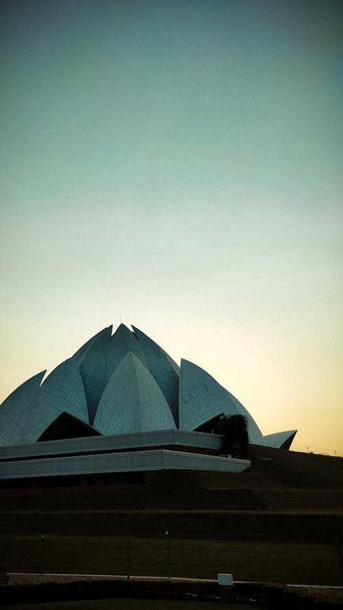 Lotus Temple During Golden Hour 
