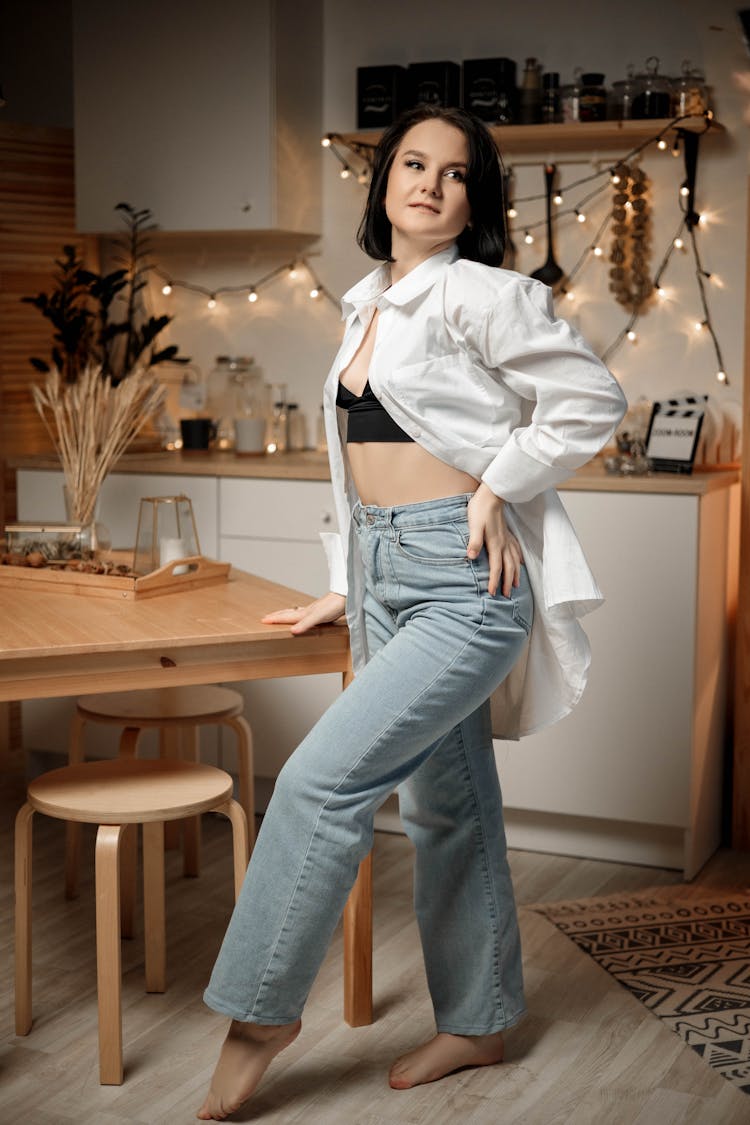 Portrait Of A Woman In A Kitchen