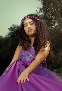 Vestido Princesa Lilas 5-6 anos