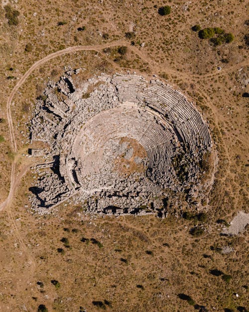 Darmowe zdjęcie z galerii z archeologia, fotografia lotnicza, opuszczony