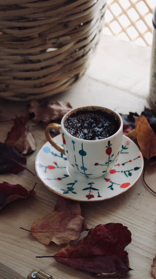 Free Coffee in Elegant Cup Stock Photo