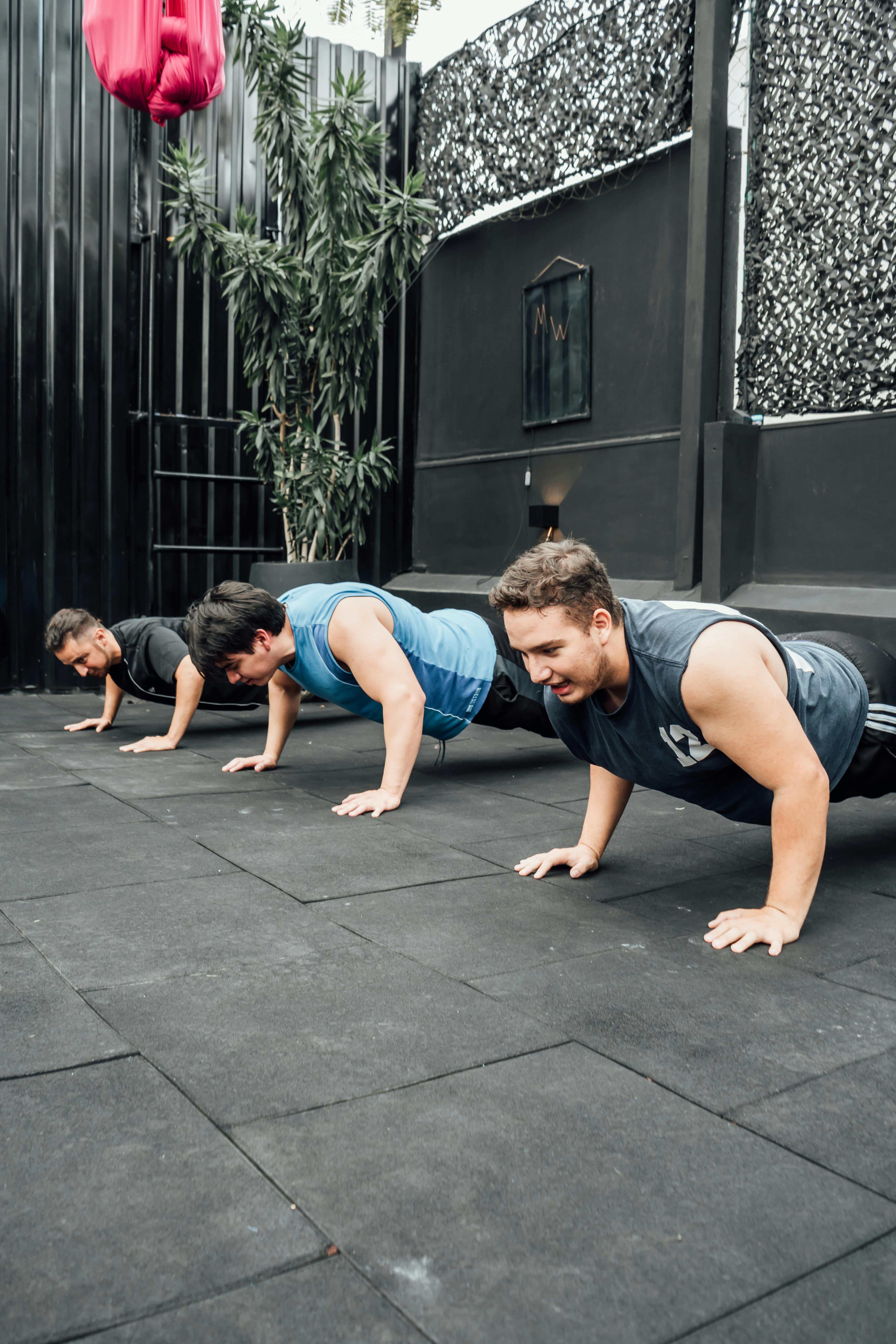 men doing girl push ups