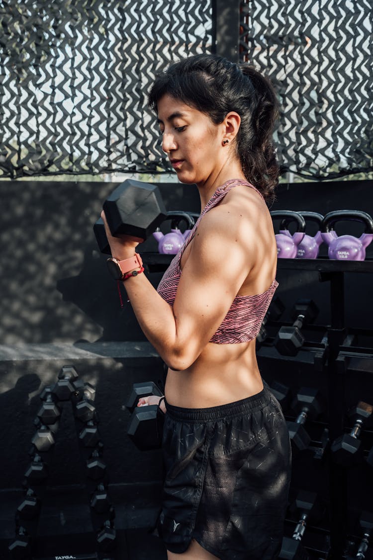 A Woman Working Out 