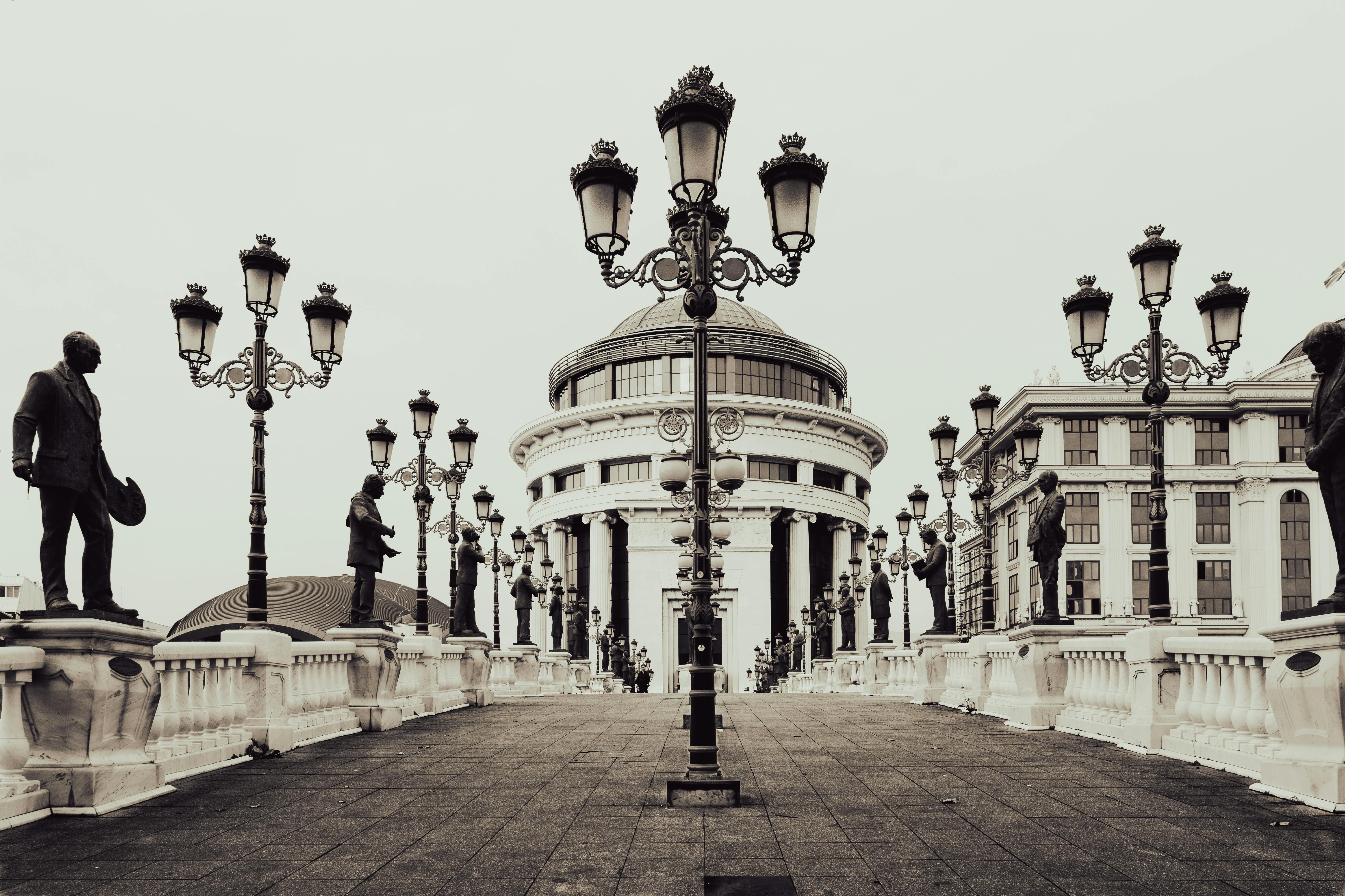 a beautiful bridge in skopje north macedonia