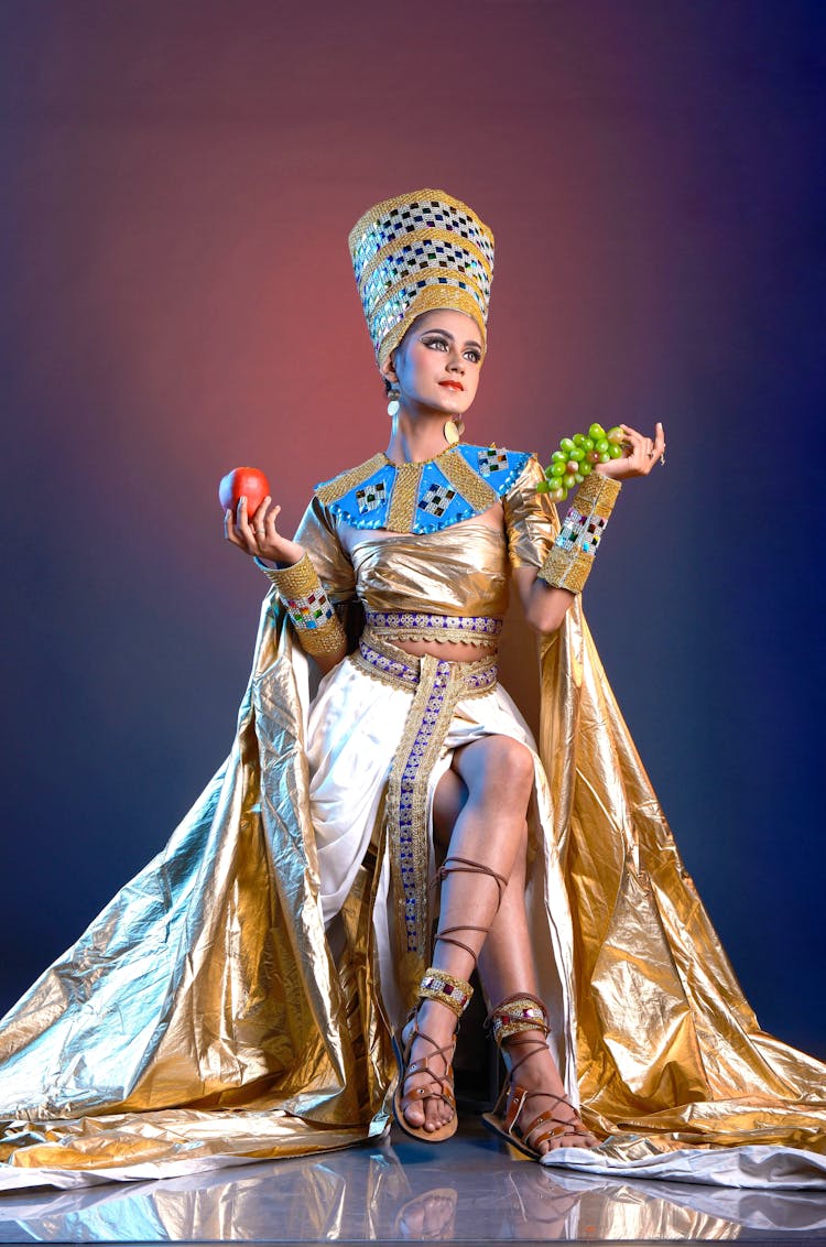 Woman Wearing Traditional Egyptian Costume