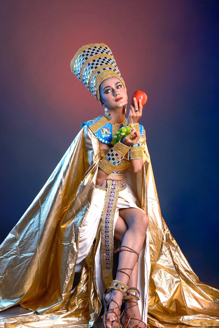 Woman Wearing Traditional Egyptian Costume