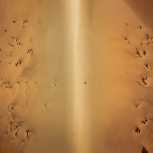Dune on Sahara in Birds Eye View