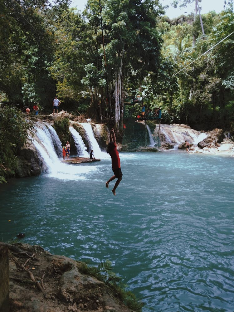 Cambugahay Falls In Siquijor, Philippines