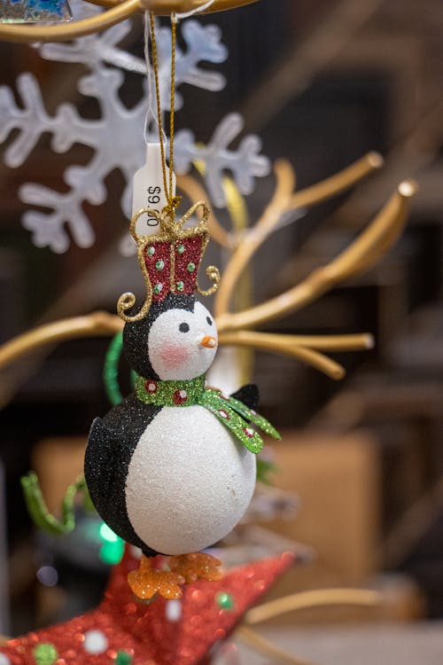 クリスマスの飾り, ぶら下がり, ペンギンの無料の写真素材