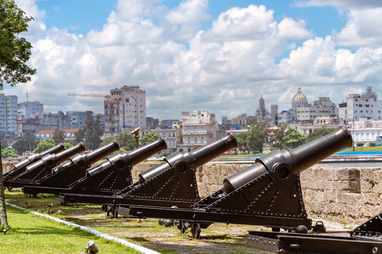 Black Cannons In Close Up SHot