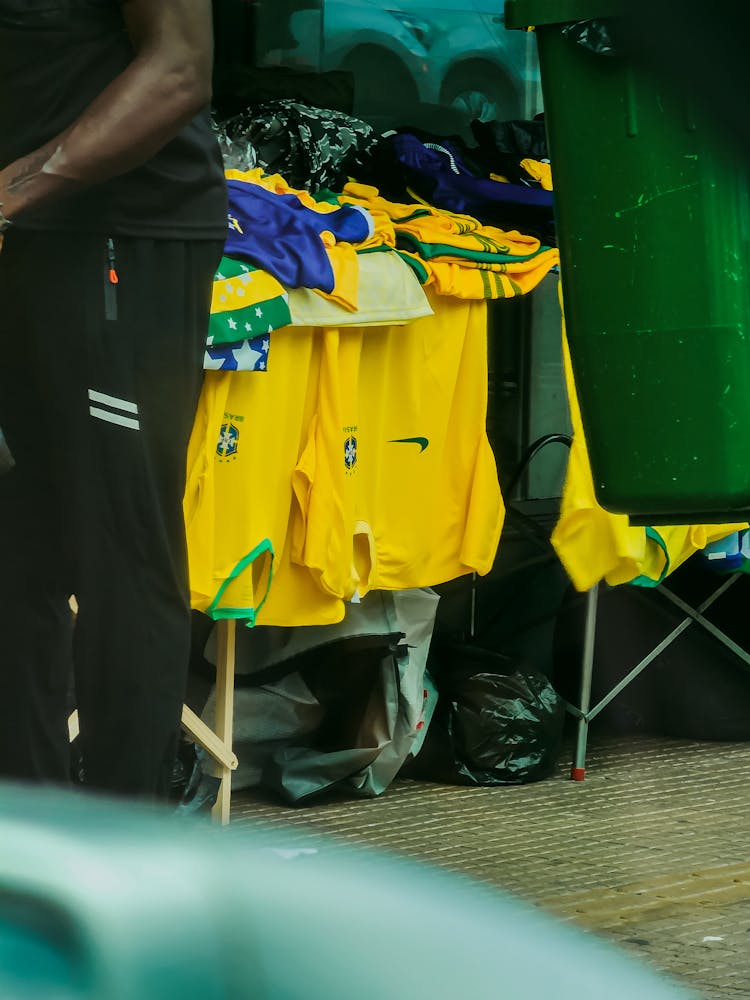 Stacked Brazilian Football T-shirts