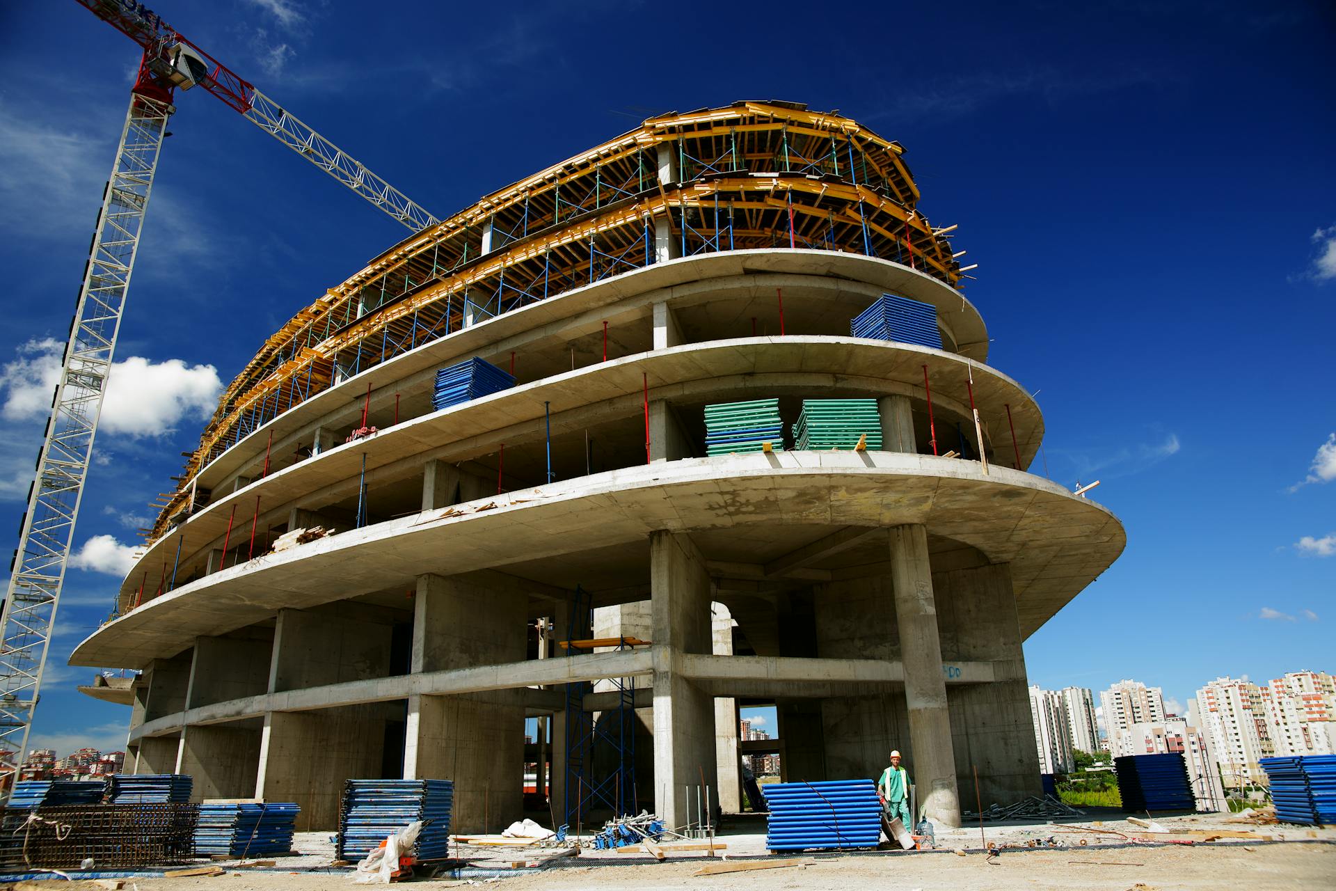 Unfinished Gray Concrete Building