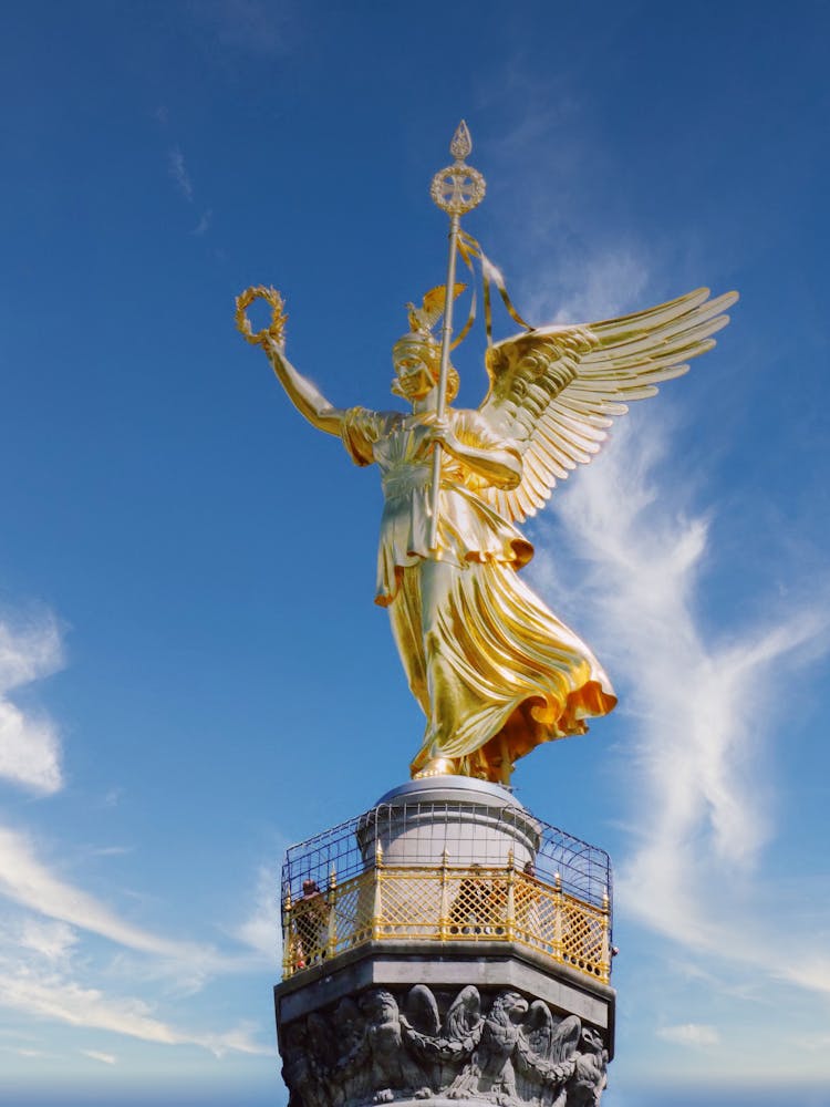 Golden Sculpture Of Angel