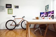 Bicycle in Office with Desk