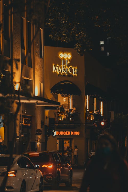 View on a Restaurant at Night