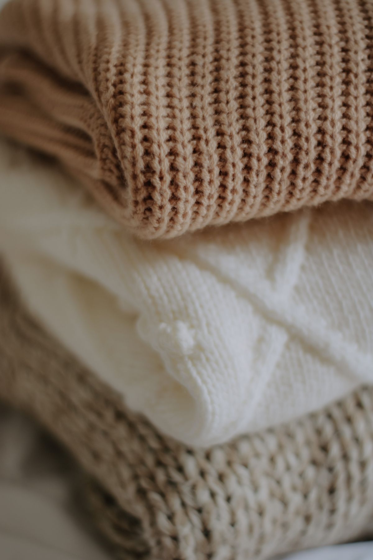 Detail of the fine 12-gauge Halden cashmere knit