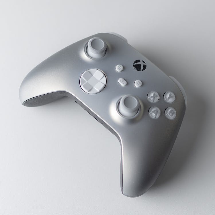 Gray And White Game Controller