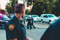 Man Wearing Black Officer Uniform