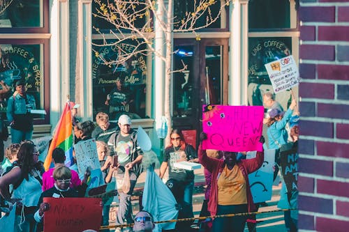 Groep Mensen Protesteren