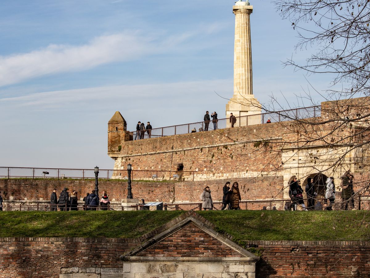 Belgrade Fortress monument under a clear sky