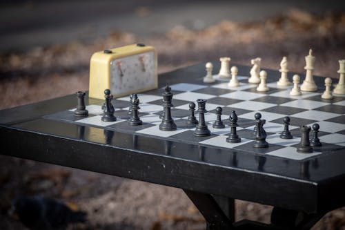 Close-up Shot of Chess Pieces on the Board