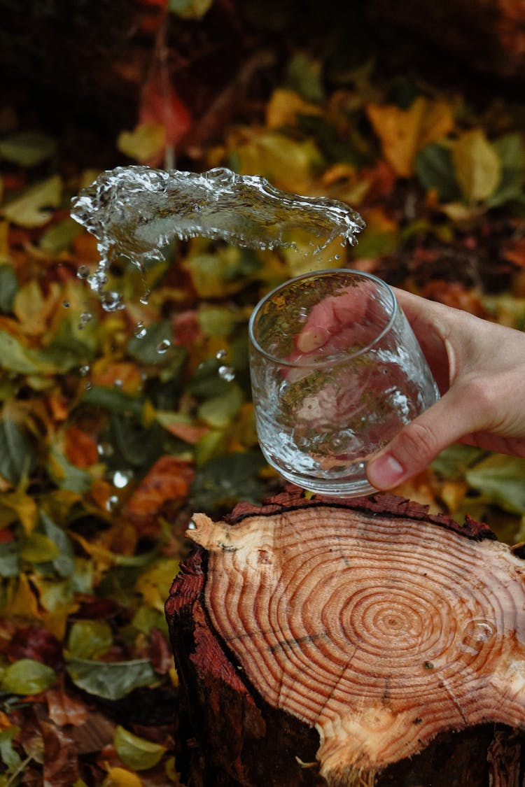 Splashing A Glass Of Water 