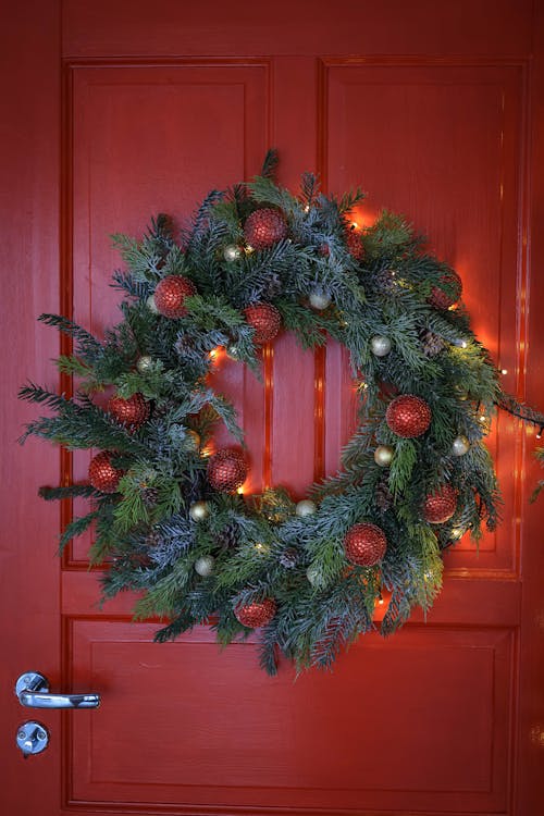 Christmas Garland on Door