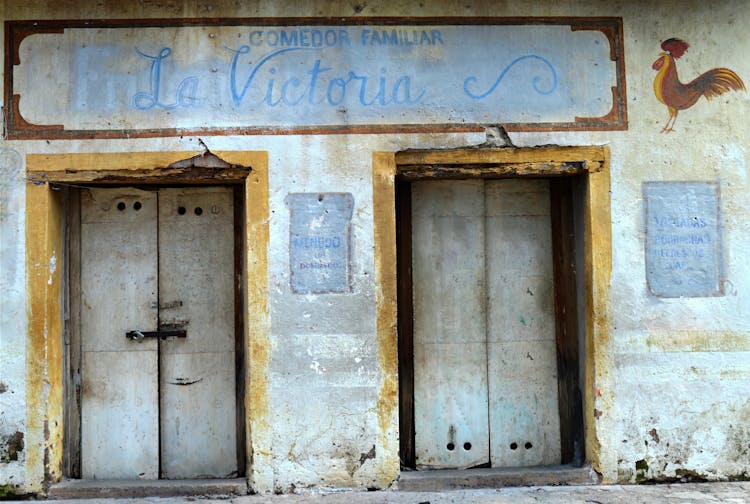 Dirty Doors To Abandoned Building