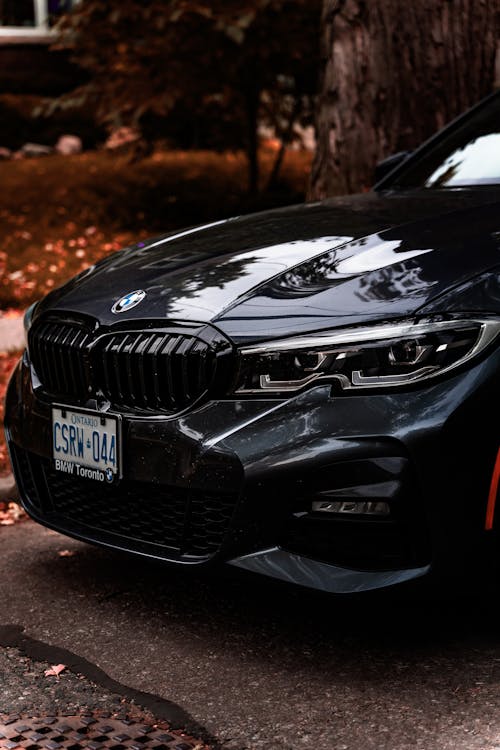 Close up of Black BMW
