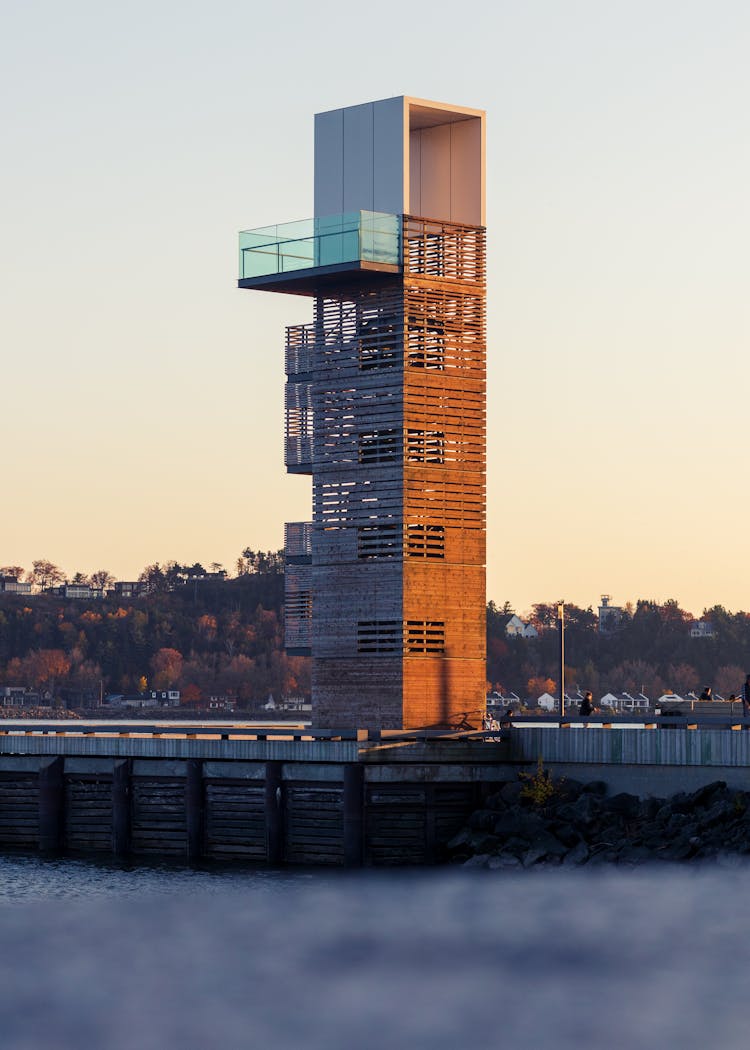 Tower On The Promenade Of Pavillon Du Quai Des Cageux, Québec, Canada