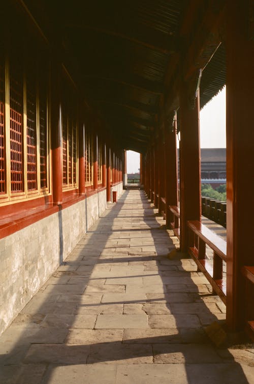 Corridor in a Traditional Temple