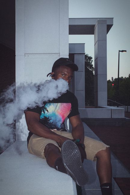 Man Smoking Vape