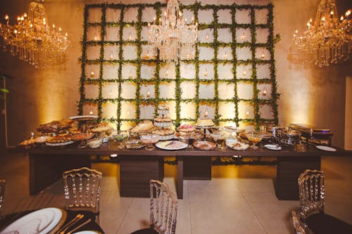 A Buffet Table at a Private Event